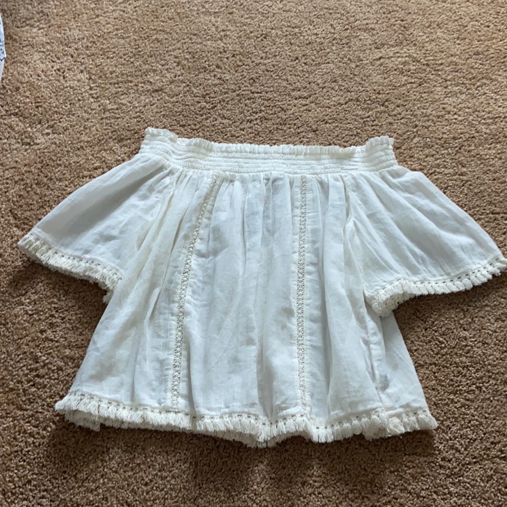 Beachy White Off The Shoulder Top